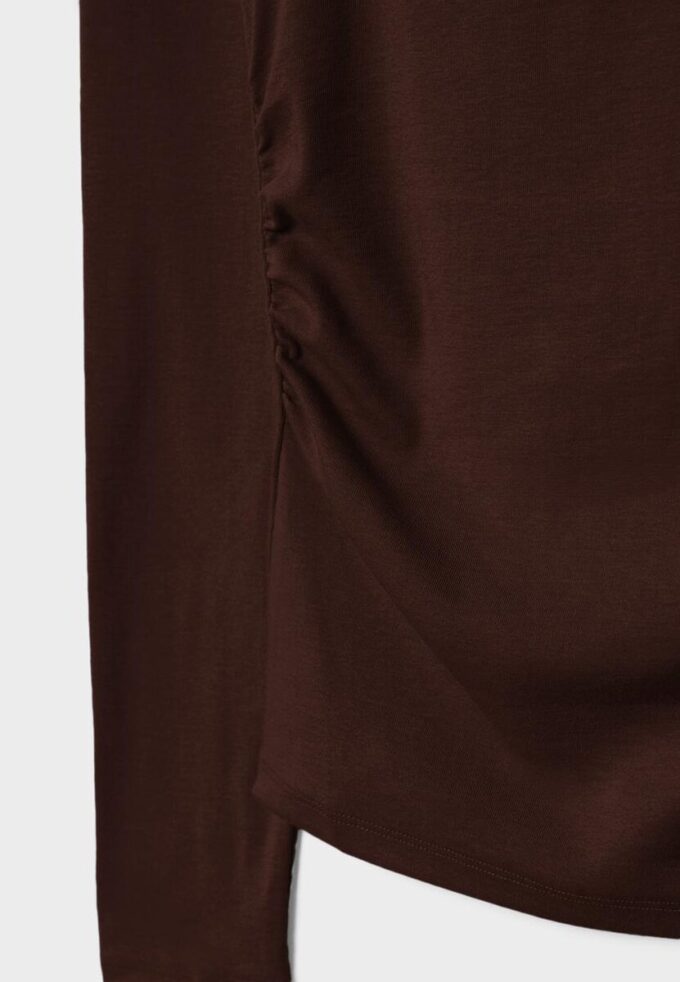 Long Sleeve T-Shirt with Gathering