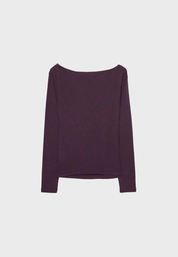 Long Sleeve T-Shirt with Gathering