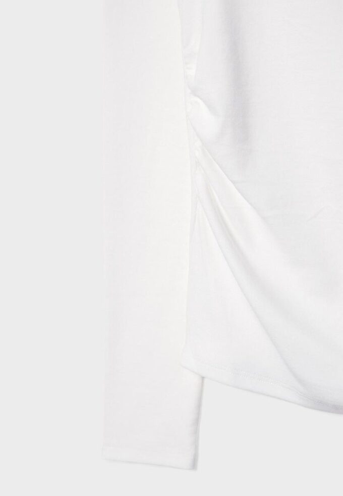 Long Sleeve T-Shirt with Gathering