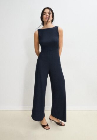 Long Sleeveless Straight Jumpsuit