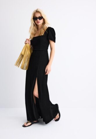 Loose-Fitting Maxi Dress with Criss-Cross Back