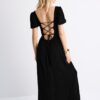 Loose-Fitting Maxi Dress with Criss-Cross Back Loose-Fitting Maxi Dress with Criss-Cross Back