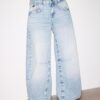 Low-Rise Barrel-Leg Jeans