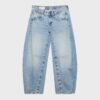 Low-Rise Barrel-Leg Jeans