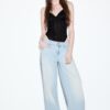 Low-Rise Double-Button Jeans