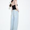 Low-Rise Double-Button Jeans