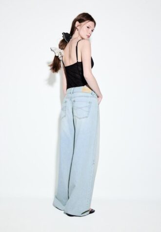 Low-Rise Double-Button Jeans
