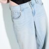 Low-Rise Double-Button Jeans