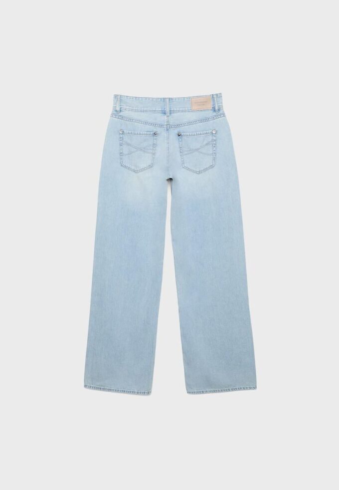 Low-Rise Double-Button Jeans