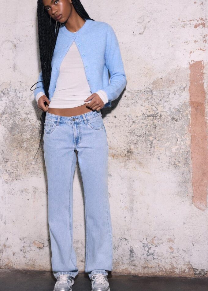 Low-Rise Straight Leg Jeans
