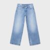 Low-Rise Wide-Leg Jeans with Jewel Button