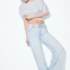 Low-Rise Wide-Leg Jeans with Star Detail