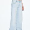 Low-Rise Wide-Leg Jeans with Star Detail