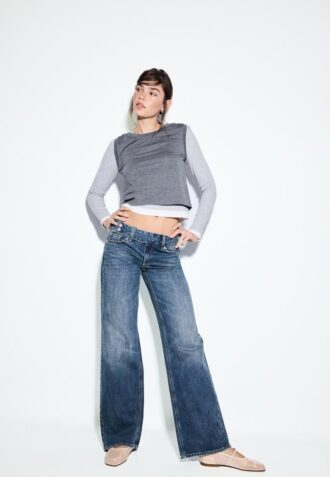 Low-Waist Straight-Leg Hammer-Loop Jeans