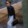 Crop Leather Effect Blazer