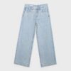 Low-Waist Wide-Leg Jeans with Rhinestones