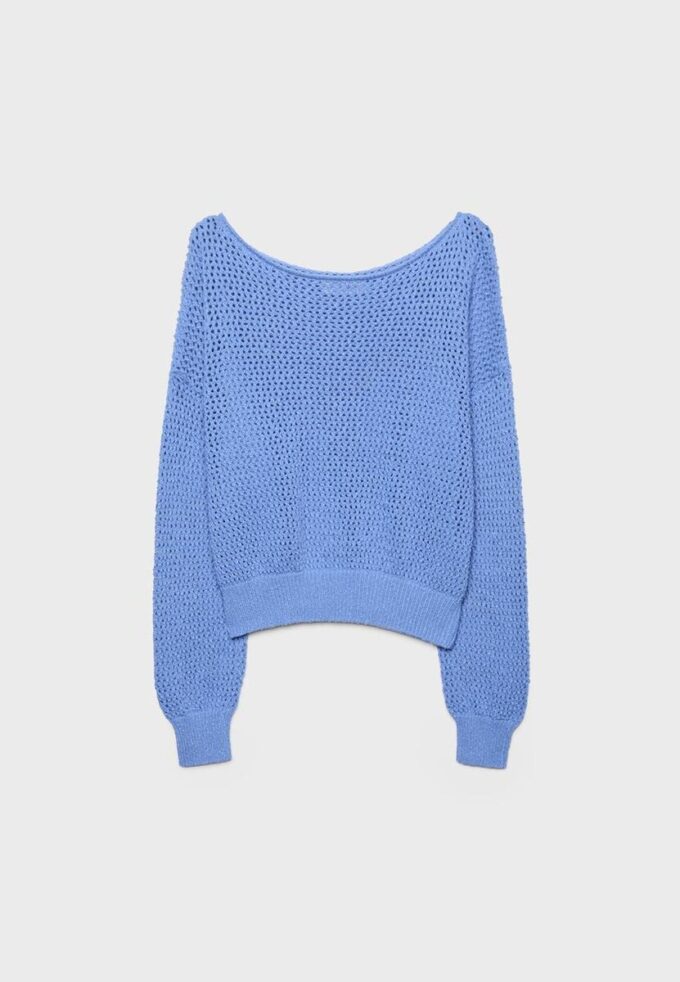 Mesh Knit Boat Neck Jumper Mesh Knit Boat Neck Jumper