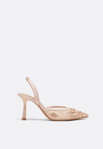 Mesh Rhinestone Heeled Shoes Mesh Rhinestone Heeled Shoes