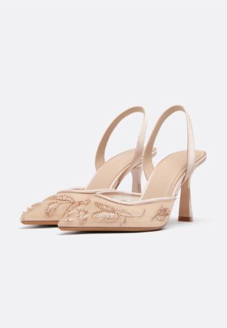 Mesh Rhinestone Heeled Shoes Mesh Rhinestone Heeled Shoes