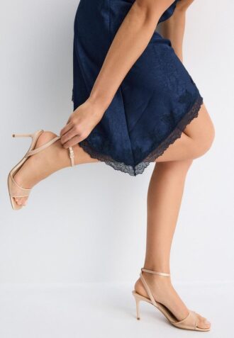 Mesh Stiletto Heel Sandals