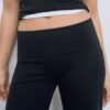 Mesh Trousers with Fold-Over Waist Mesh Trousers with Fold-Over Waist