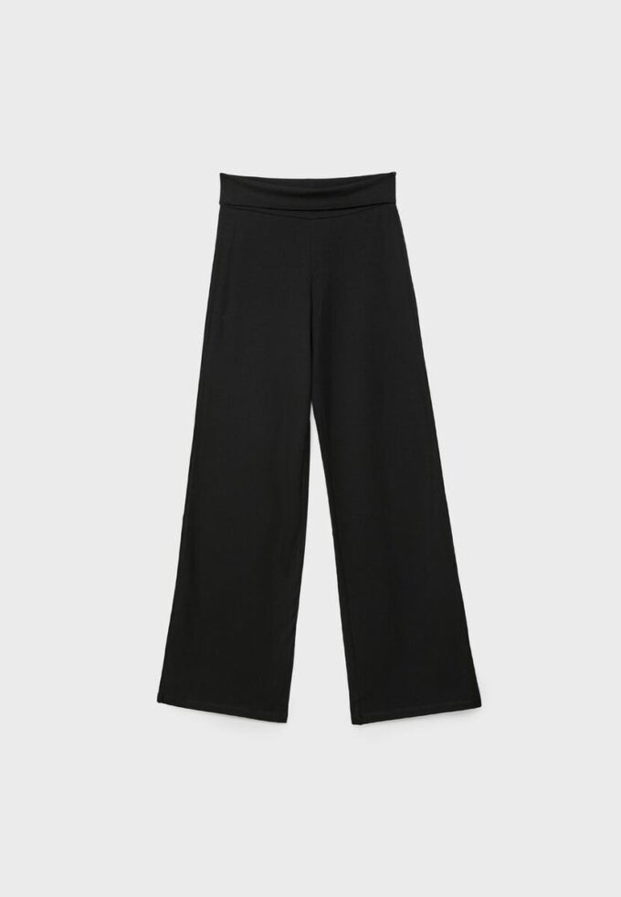 Mesh Trousers with Fold-Over Waist Mesh Trousers with Fold-Over Waist