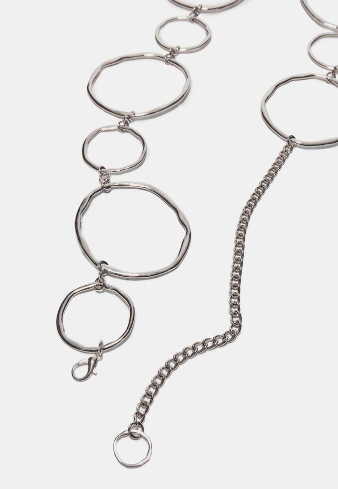 Metal Belt with Large Ovals