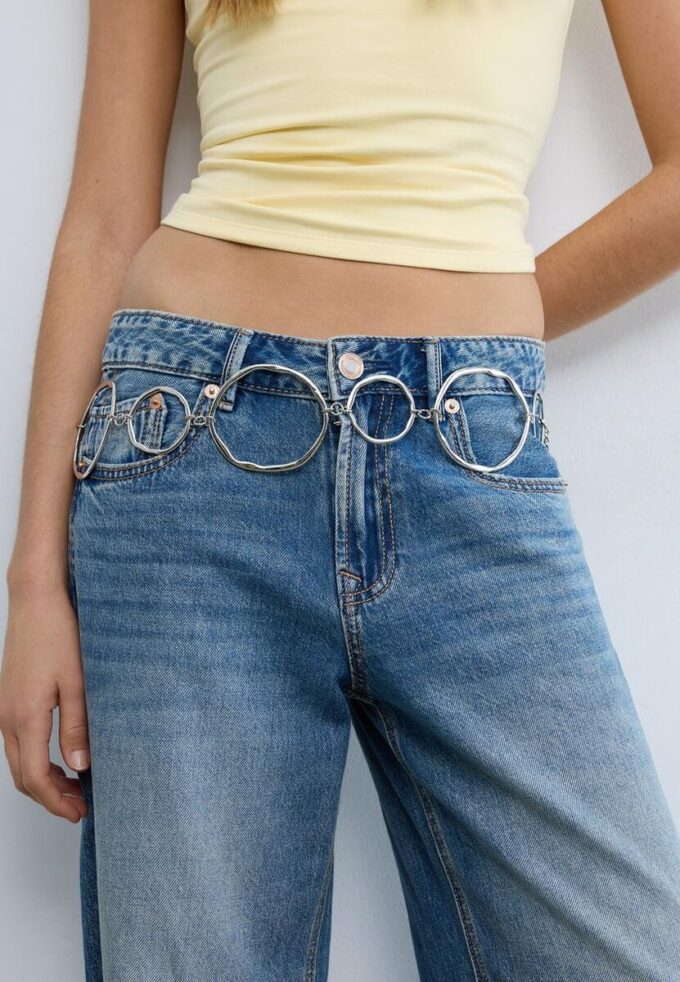 Metal Belt with Large Ovals