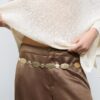 Metal Belt with Oval Coins