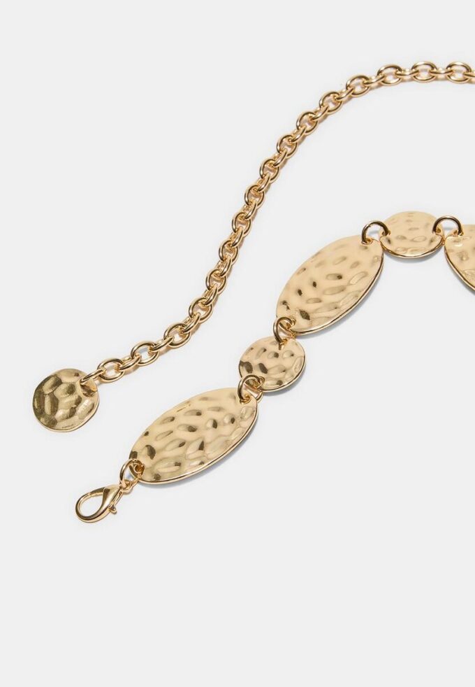 Metal Belt with Oval Coins
