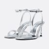 Metallic Effect Heeled Sandals