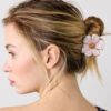 Metallic Flower Hair Clip
