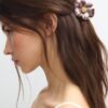 Metallic Flower Hair Clip