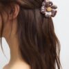 Metallic Flower Hair Clip