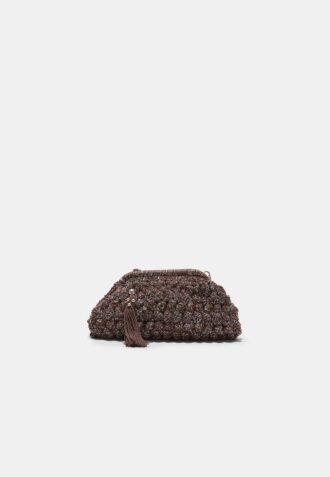 Metallic Thread Crochet Bucket Bag