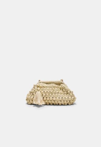 Metallic Thread Crochet Bucket Bag