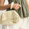 Metallic Thread Crochet Bucket Bag Metallic Thread Crochet Bucket Bag