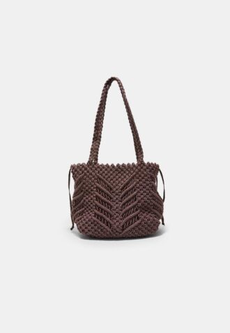 Metallic Thread Crochet Shopper Bag