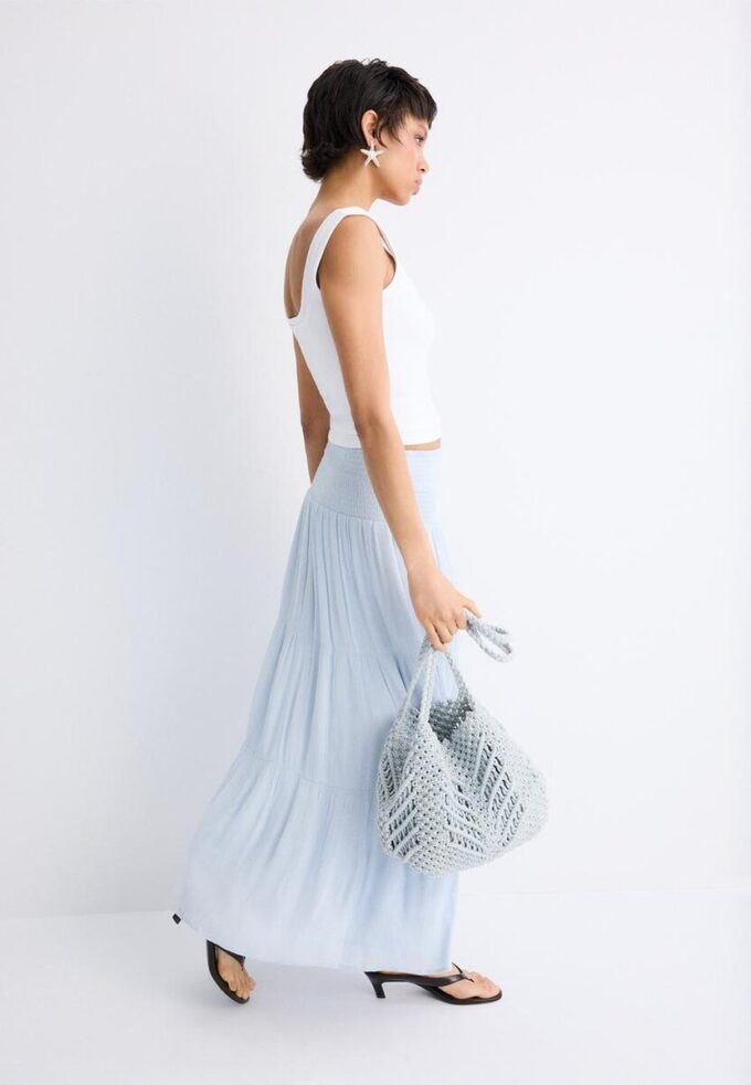 Metallic Thread Crochet Shopper Bag Metallic Thread Crochet Shopper Bag