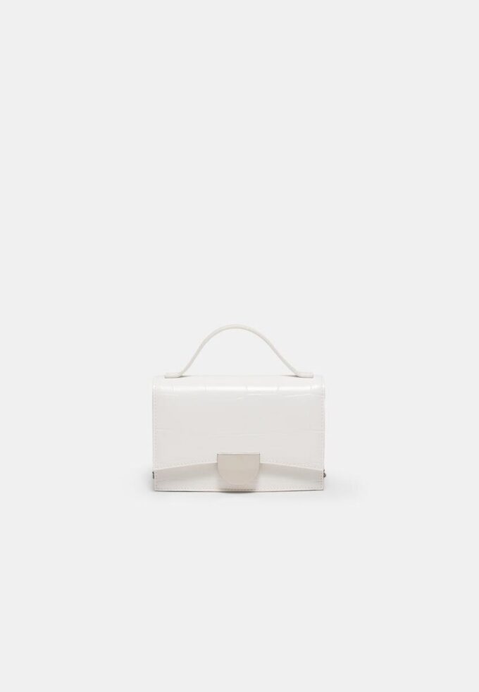 Mini Rigid Crossbody Bag with Coconut Effect