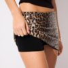 Mini Skort with Animal Print Sequin Mini Skort with Animal Print Sequin
