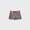 Mini Skort with Animal Print Sequin Mini Skort with Animal Print Sequin
