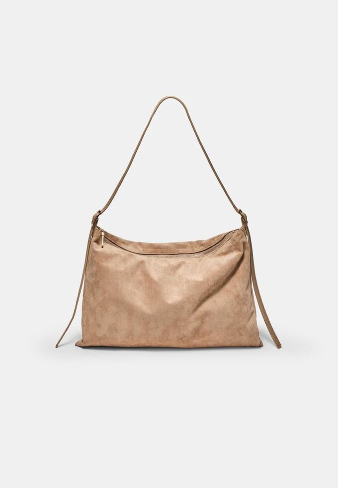 Mini Soft-Touch Shoulder Bag with Zips