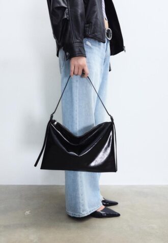 Mini Soft-Touch Shoulder Bag with Zips