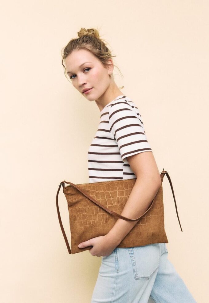 Mini Soft Touch Shoulder Bag with Zips