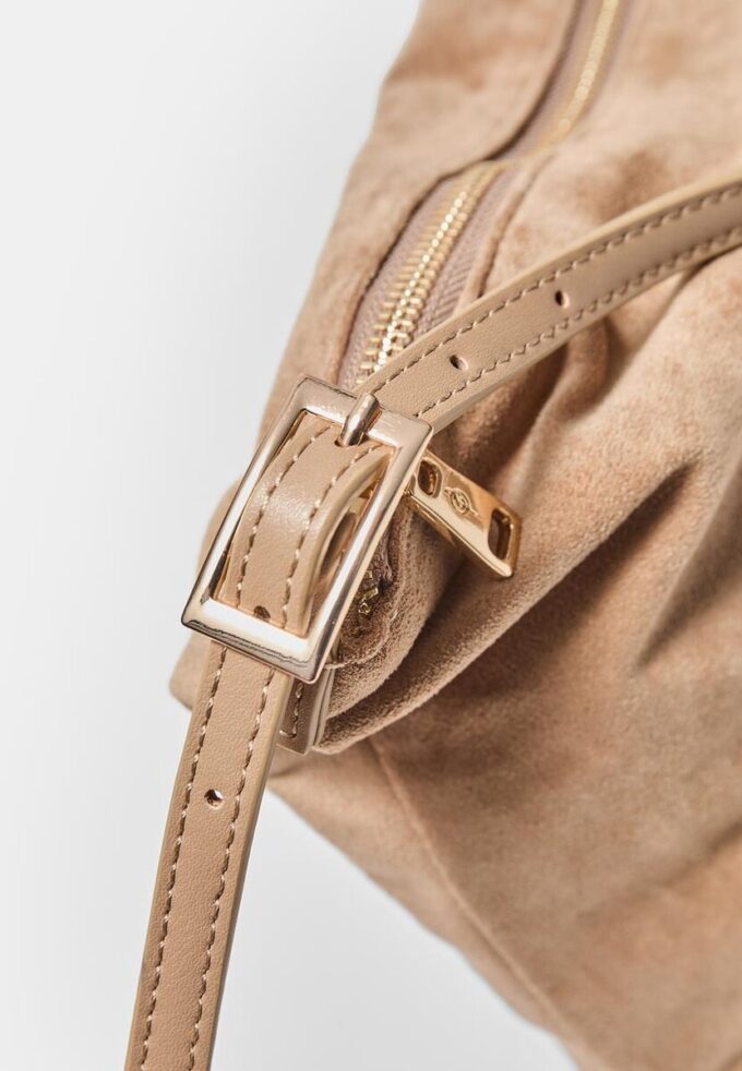 Mini Soft-Touch Shoulder Bag with Zips