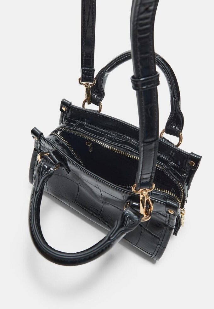 Mini Tote Crossbody Bag with Coconut Effect