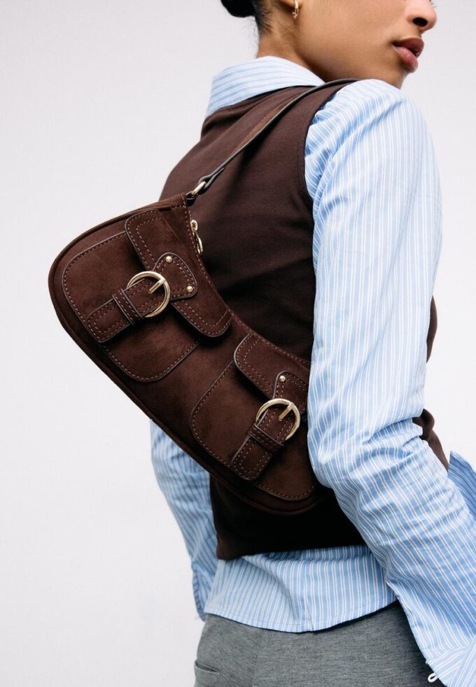 Moon Shoulder Bag with Pockets