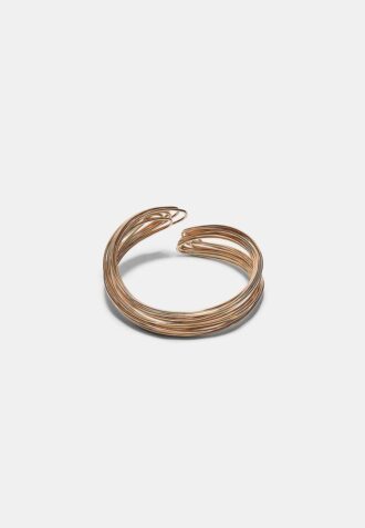 Multi Metallic Thread Rigid Bracelet