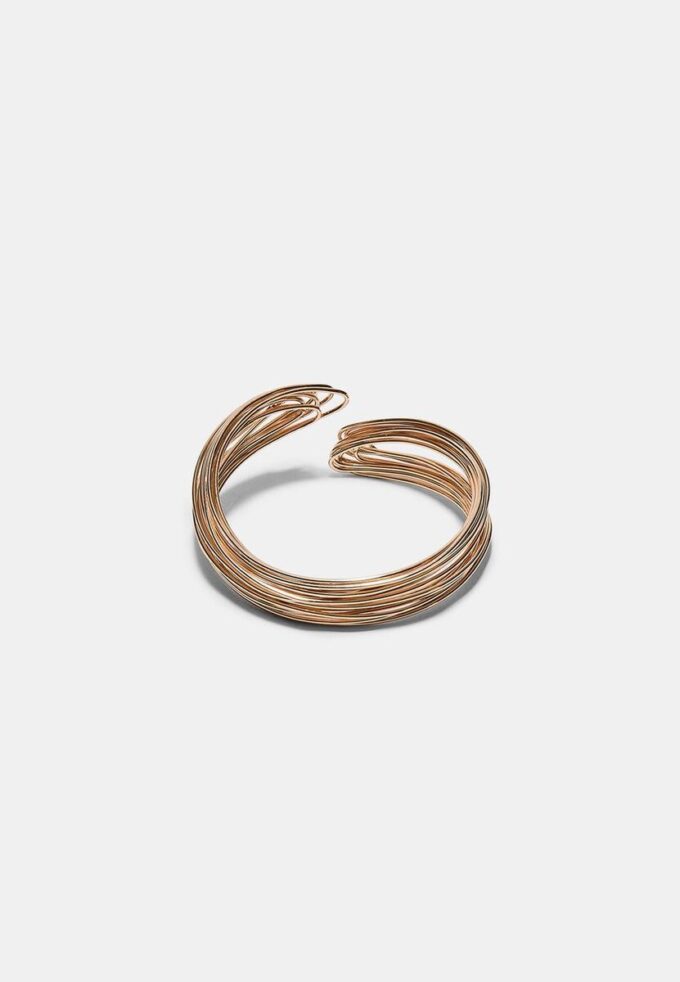 Multi Metallic Thread Rigid Bracelet